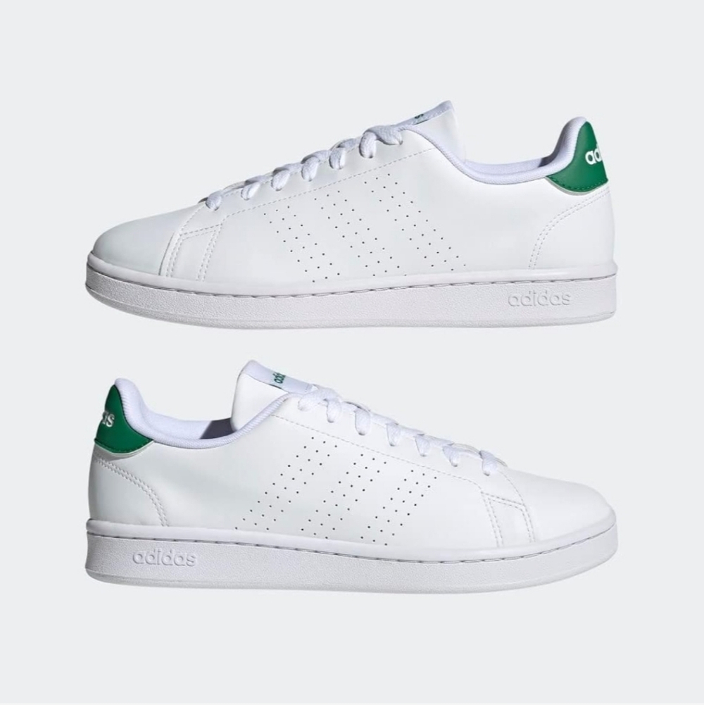 Adidas Men's Advantage Classic White and Green Sneakers Size 11 NIB